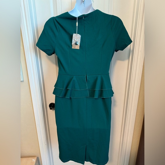 NWT AISIRE Women's 1940s Vintage Square Peplum Bodycon Cocktail Dress, Size XL - Picture 6 of 13